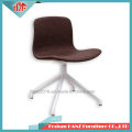 Modern Design Plastic Swivel Office Chair with Cushion and Aluminum White Color Feet